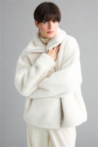 Regular Fit Faux Fur Jacket