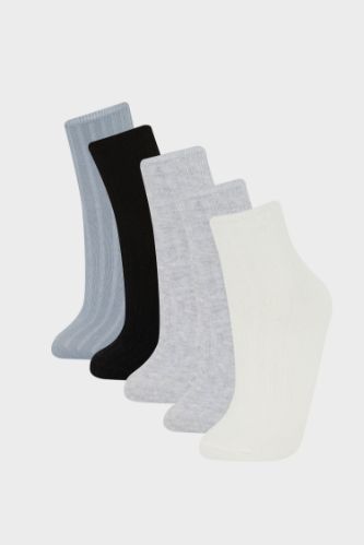 Woman 5 Piece Cotton Ankle Socks