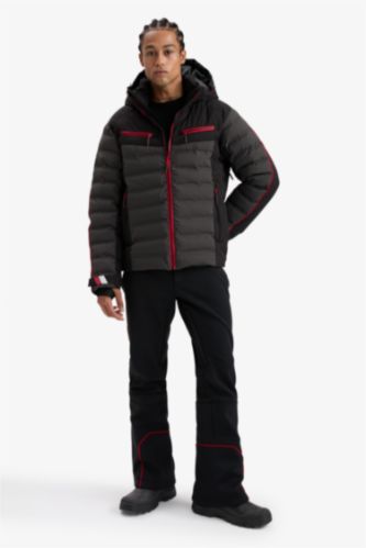 Regular Fit Fermuarlı Düz Paça Softshell Kayak Pantolonu