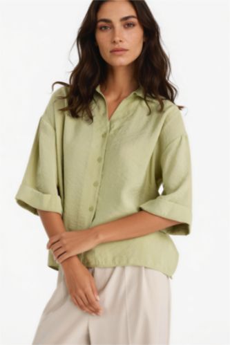 Kadın Yeşil Oversıze Modal