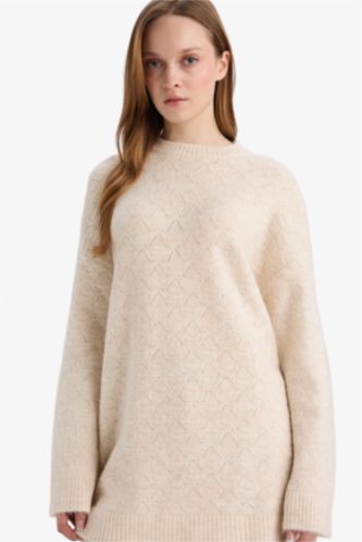 Loose Fit Knitwear Crew Neck Tunic