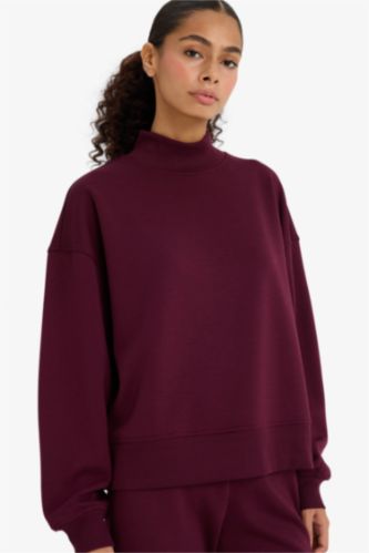 Sweatshirt à col montant Coupe décontractée