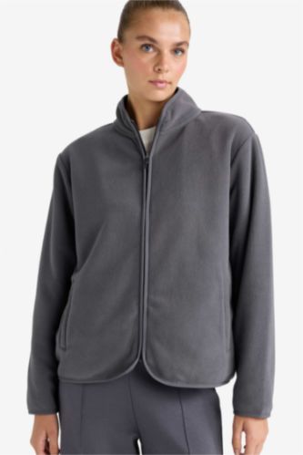 Veste polaire à col montant Coupe régulière