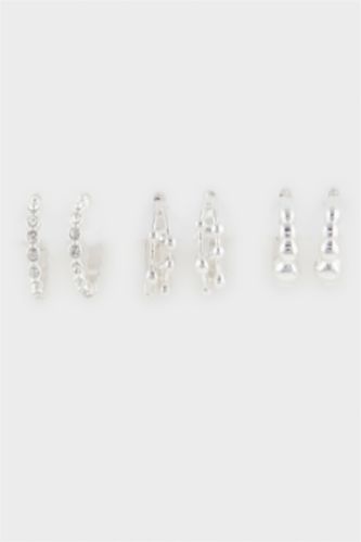 Kadın 3'lü Silver Küpe