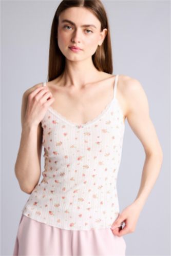 Women Rose Cotton Tank Top