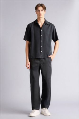 Erkek Antrasit %100 Pamuk Baggy Fit Pantolon