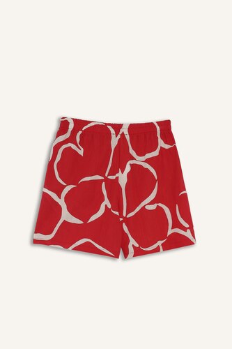 Normal Waist Patterned Short Leg Cotton Shorts