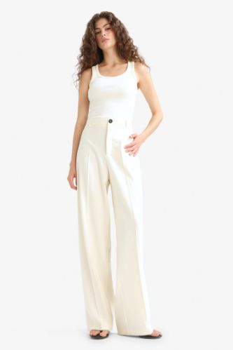 Straight Fit Fleto Cepli Normal Bel Standart Boy Pantolon