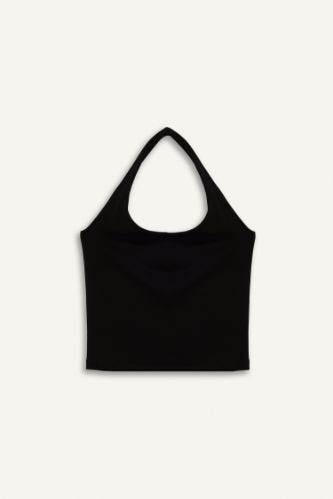 Slim Fit Dar Kesim Halter Yaka Atlet