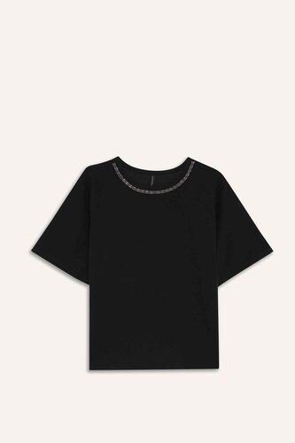 Regular Fit Crepe Short Sleeve T-Shirt