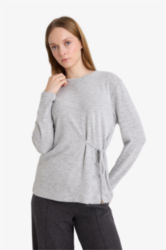 Лонгслив Relax Fit с круглым вырезом