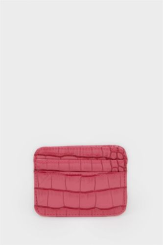 Woman Faux Leather Card Holder