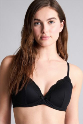 Kadın Siyah Micro Kaplı Dolgusuz Balensiz Bralet