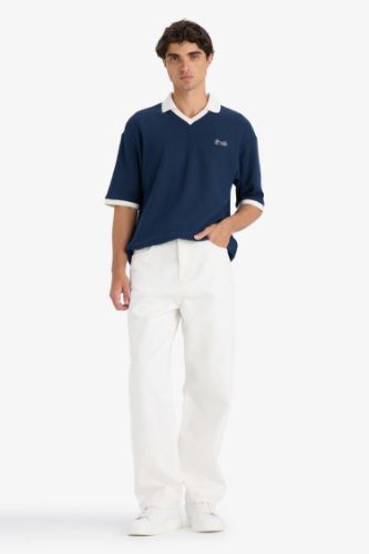 Cotton Baggy Fit Wide Leg Jeans