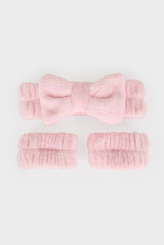 Kit soin visage Bandeau cheveux et Bracelets absorbants pour femme - 2 pièces