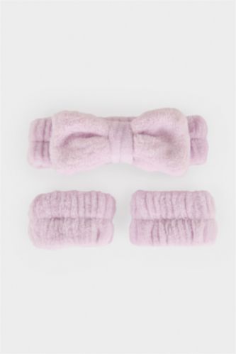 Kit soin visage Bandeau cheveux et Bracelets absorbants pour femme - 2 pièces