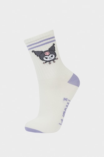 Hello Kitty 3'lü Pamuklu Uzun Çorap Kız Çocuk