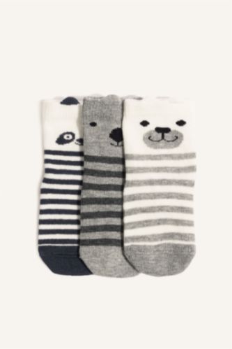 شرابات طويلة اولادي قطن - 3 قطع