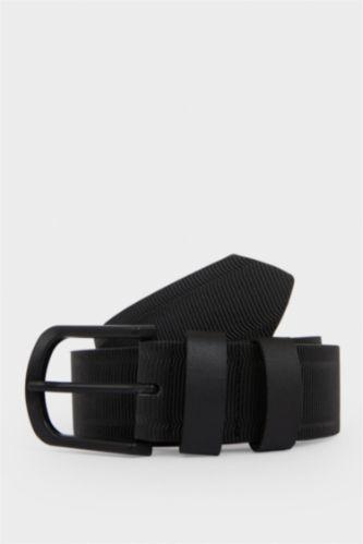 Erkek Dikdörtgen Toka Suni Deri Günlük Kemer