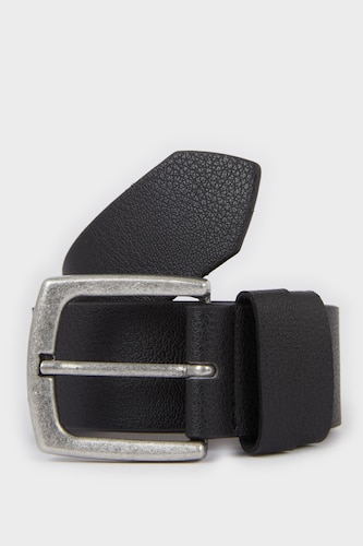 Man Rectangle Clasp Faux Leather