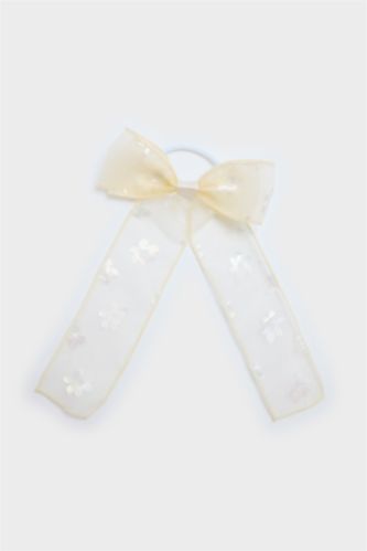 Kız Çocuk Sarı Fiyonk Lastik Toka