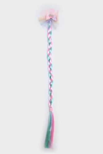 Kız Çocuk Örgülü Lastik Toka