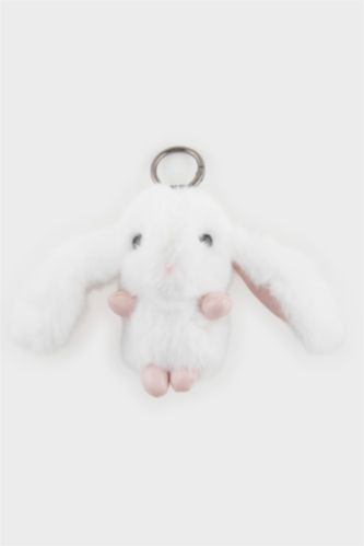 Kadın Beyaz Tavşan Charm Anahtarlık