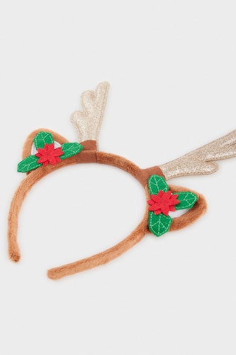 Woman Christmas Reindeer Themed Headband