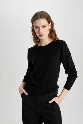 Basic Crew Neck Relax Fit Extra Soft Cashmere  Pullover