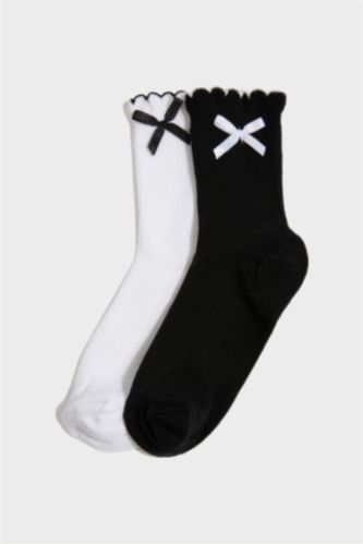 Girl 2 Piece Cotton Long Socks