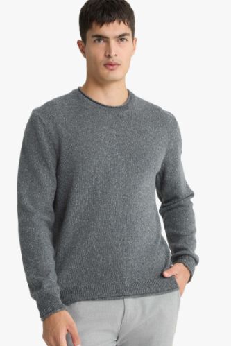 стандарт пішім дөңгелек жаға трикотаж Пулловер