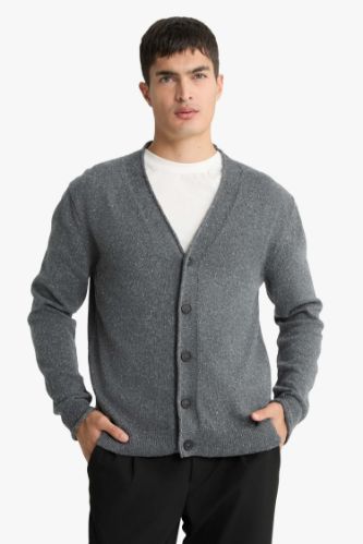 Relax Fit V-Neck Knitwear Cardigan