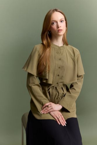 Relax Fit Terry Cotton Long Sleeve Tunic