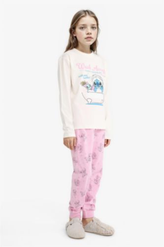 سيت بجامة بناتي قصة عادية من ليلو وستيتش - قطعتين