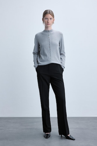 Kadın Siyah Straight Fit Pantolon