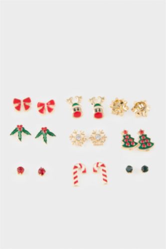 Kadın Yılbaşı Temalı 9'lu Küpe