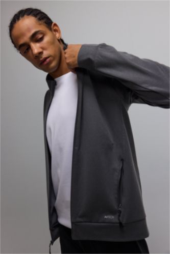 Standard Fit High Neck Cardigan