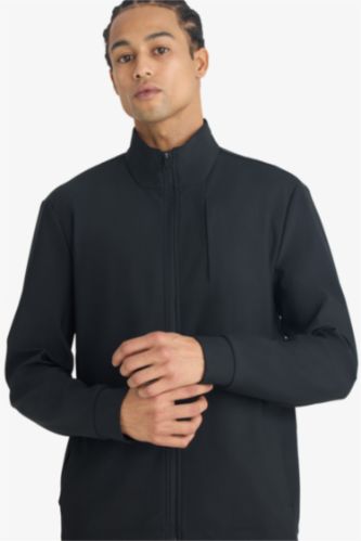 سترة قصة عادية بياقة عالية بجيب فليتو