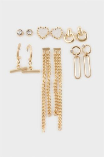 Kadın 6'lı Gold Küpe