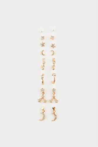 Kadın 8'li Gold Küpe