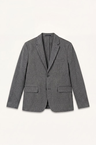 Erkek Antasit Melanj Slim Fit Dokulu Blazer Ceket