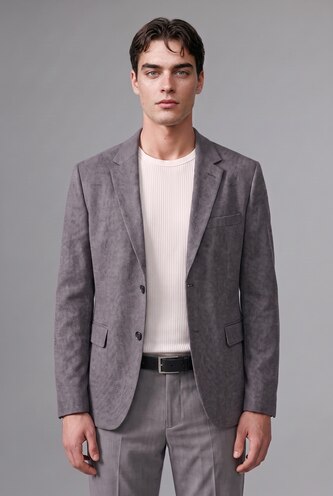 MAN Anthracite Melange Slim Fit Blazer