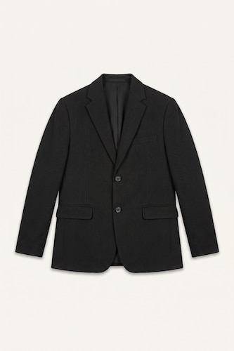 Erkek Siyah Slim Fit Dokulu Blazer Ceket