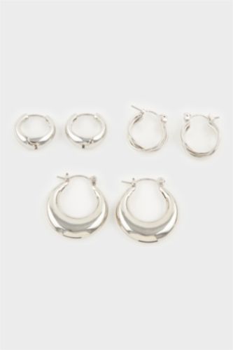 Kadın 3'lü Silver Küpe