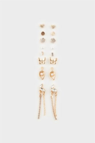 Kadın 8'li Gold Küpe