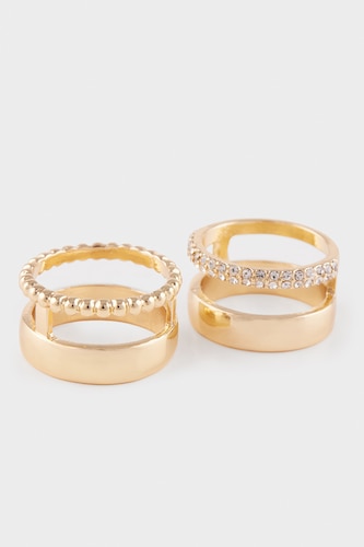 Woman 4 Piece Gold Rings