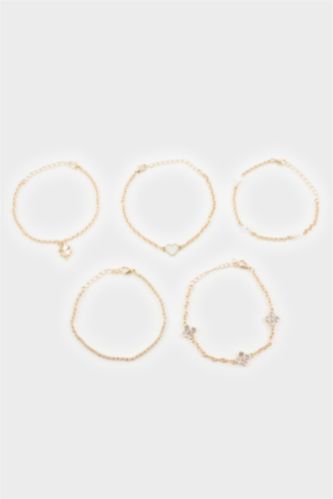 Kadın 5'li Gold  Bileklik