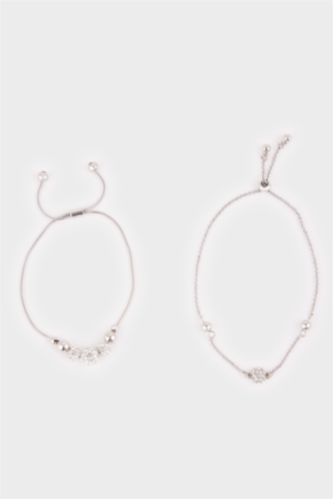 Kadın Silver Asansörlü Ayarlanabilir Bileklik