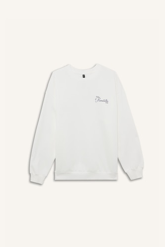 Oversize Slogan Long Sleeve Sweatshirt