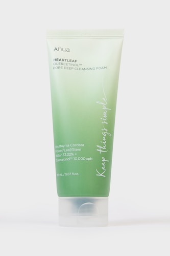 Kadın Yeşil Anua Heartleaf Quercetinol Yüz Yıkama Jeli – Derin Gözenek Temizleyici, Arındırıcı Köpük, Yağlı ve Hassas Ciltler İçin 150ml